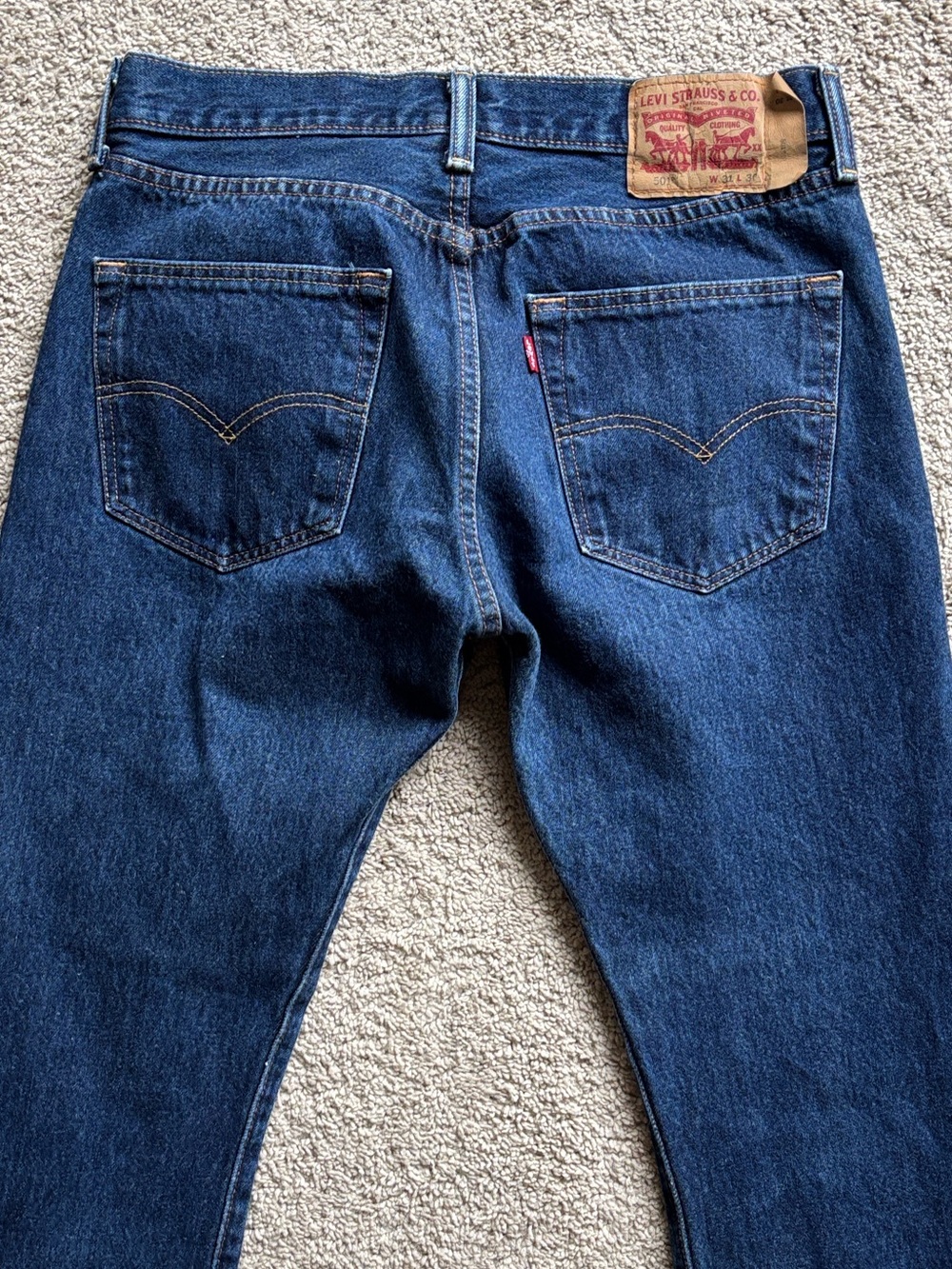 Levis 501 XX Denim Button Fly Dark wash Jeans 31 x 30